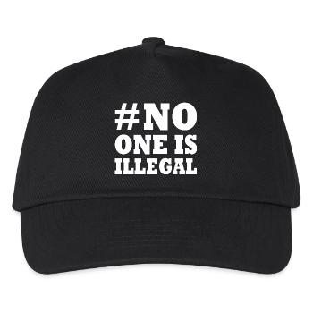 No one is illegal - Kids’ Baseball Cap - black - Front