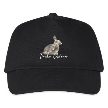 Frohe Ostern Hase - Kinder Basecap - Schwarz - Vorne