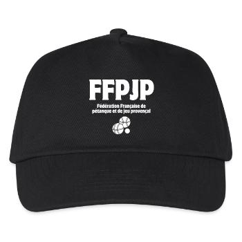 Pétanque, Pétanque-Spieler, Pétanqueur - Kinder Basecap - Schwarz - Vorne