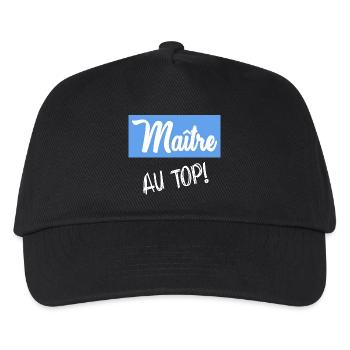 MASTER. MASTER. THANK YOU. THANK YOU MASTER - Kids’ Baseball Cap - black - Front