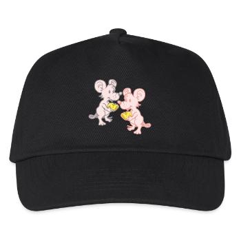 Child Children Mice Mouse Cheese Rodents Rodents - Kids’ Baseball Cap - black - Front