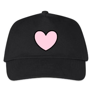 pink heart heart pink gift valentine's day - Kids’ Baseball Cap - black - Front