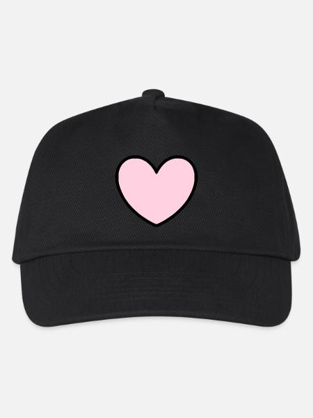 Cœur rose cadeau de la Saint-Valentin en cœur rose - Casquette de baseball Enfant - noir