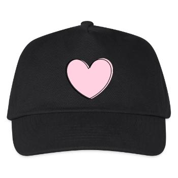 pink heart heart pink gift valentine's day - Kids’ Baseball Cap - black - Front