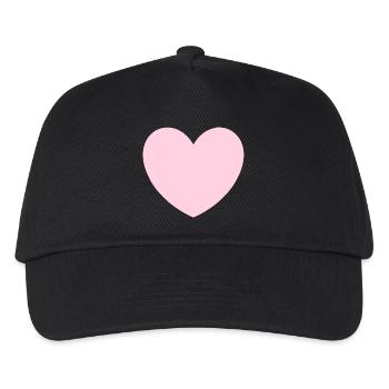 pink heart heart pink gift valentine's day - Kids’ Baseball Cap - black - Front