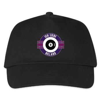 Ich Liebe Billard Billarderspieler Snooker Spiel - Kinder Basecap - Schwarz - Vorne