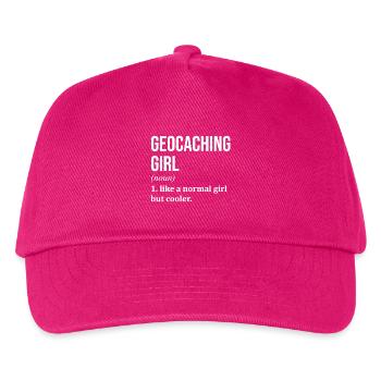Geocaching - Kids’ Baseball Cap - fuchsia - Front