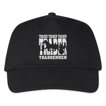Decorative trotter design - Kids’ Baseball Cap - black - Front