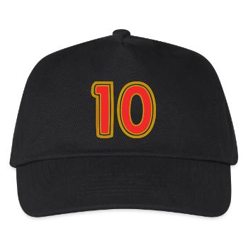 10. 10 YEARS. 10th ANNIVERSARY. 10 YEAR ANNIVERSARY. - Kids’ Baseball Cap - black - Front