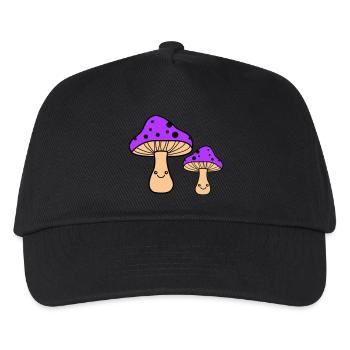 Mushrooms Comic - Kids’ Baseball Cap - black - Front