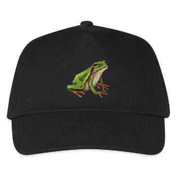Kleiner Laubfrosch - Kinder Basecap - Schwarz - Vorne