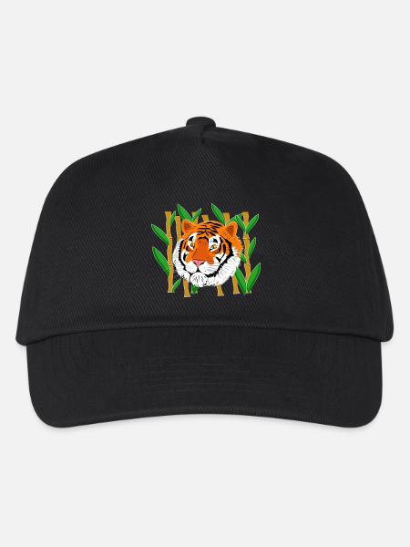 Tigerkopf - Kinder Basecap - Schwarz