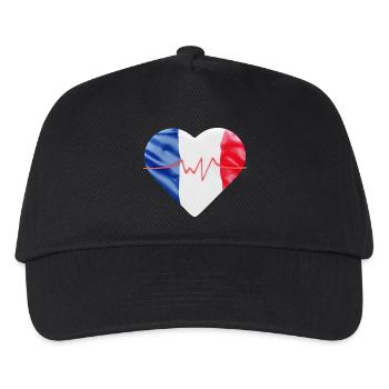 French flag - blue, white, red - Kids’ Baseball Cap - black - Front