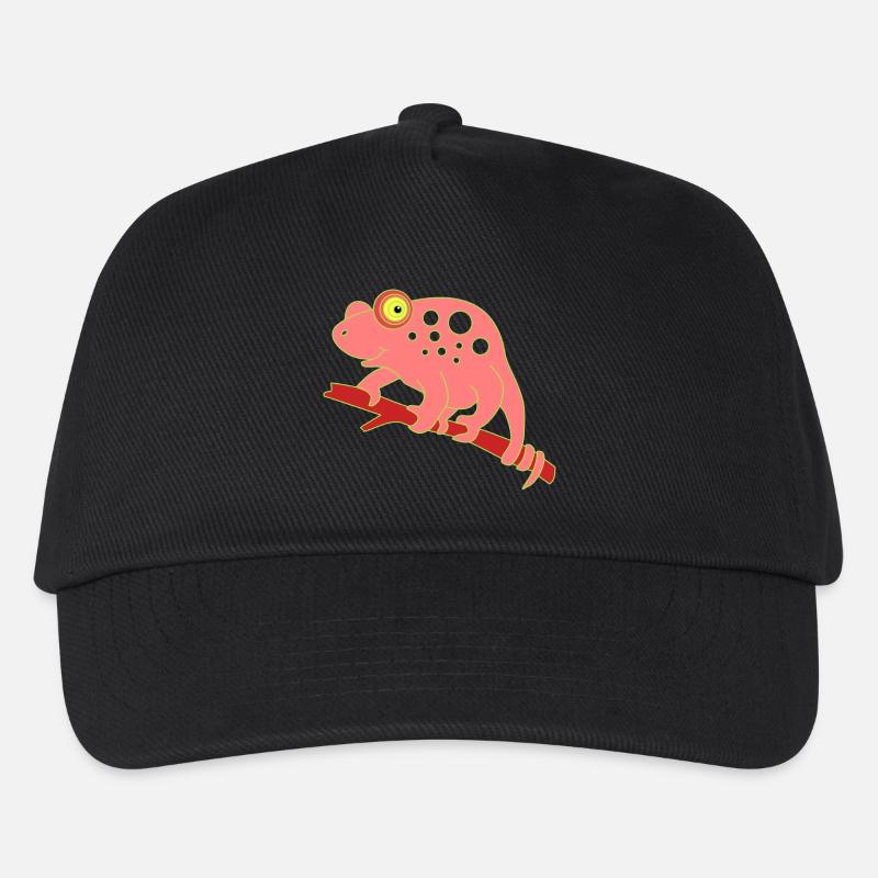 Chamaeleon tier - Kinder Basecap - Schwarz