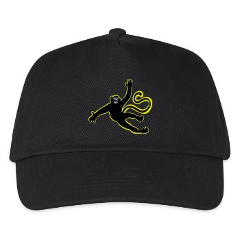 Der fliegende Affe / Der fliegende Affe - Kinder Basecap - Schwarz - Vorne