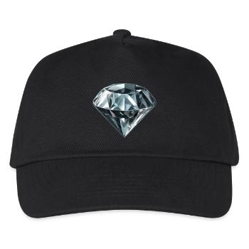 Kostbarer Diamant Edelstein - Kinder Basecap - Schwarz - Vorne