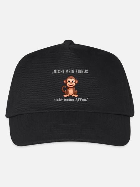 Nicht mein Zirkus nicht mein Affe - Kinder Basecap - Schwarz