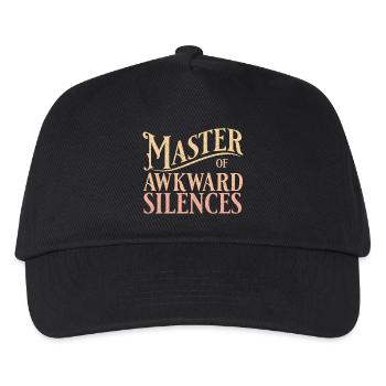 Master of awkward silences in yellow - Kinder Basecap - Schwarz - Vorne