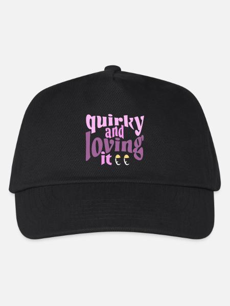 Quirky and loving it in pink - Kids’ Baseball Cap - black
