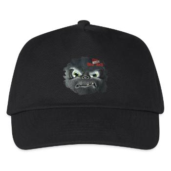 Das Kleine Böse Buch Böses Gesicht Und Logo - Kinder Basecap - Schwarz - Vorne