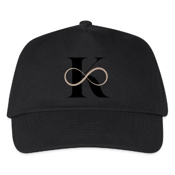 Infinite letter k - Kids’ Baseball Cap - black - Front