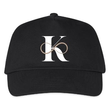 Infinite letter k - Kids’ Baseball Cap - black - Front