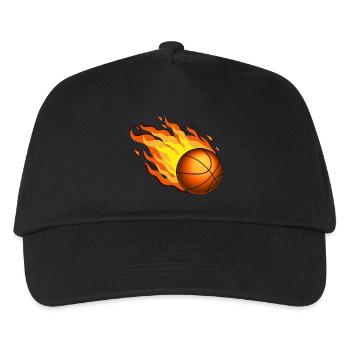 Burning Basketball - Kids’ Baseball Cap - black - Front