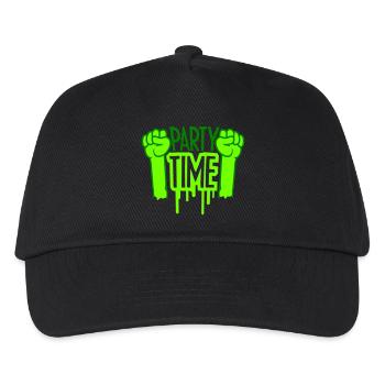 Party Time Crew Logo Celebrate Team Friends Member - Kids’ Baseball Cap - black - Front