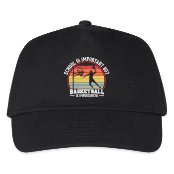 Basketball Vintage Slogan Lustig - Kinder Basecap - Schwarz - Vorne