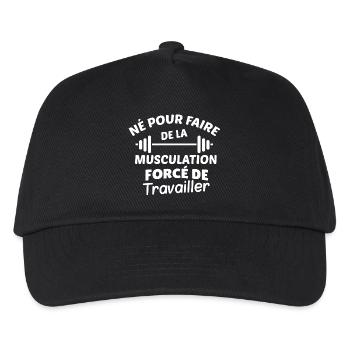Slogan Bodybuilding & Work - Kids’ Baseball Cap - black - Front