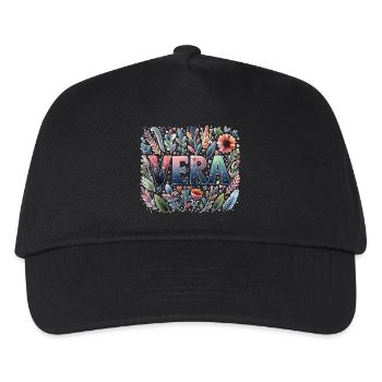 Vera Surname First name Watercolor - Kids’ Baseball Cap - black - Front