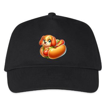 Hot Dog Hund - Kids’ Baseball Cap - black - Front
