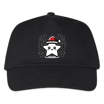 Stern Niedlicher Weihnachtsstern - Kinder Basecap - Schwarz - Vorne