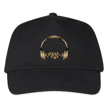 Earphone - Kids’ Baseball Cap - black - Front