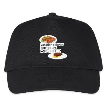 Vacation calories don t count right - Kids’ Baseball Cap - black - Front