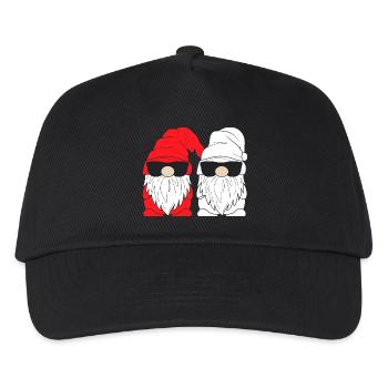 Doppel Santa Gnome Sonnenbrille - Kinder Basecap - Schwarz - Vorne