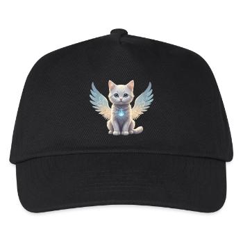 Angelic Cat - Kids’ Baseball Cap - black - Front