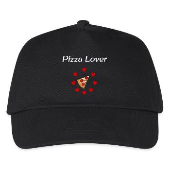 Pizza Lover Hearts Around Pizza - Kids’ Baseball Cap - black - Front