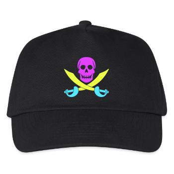 Pirate Skull Sabre Swords Skeleton Skull - Kids’ Baseball Cap - black - Front