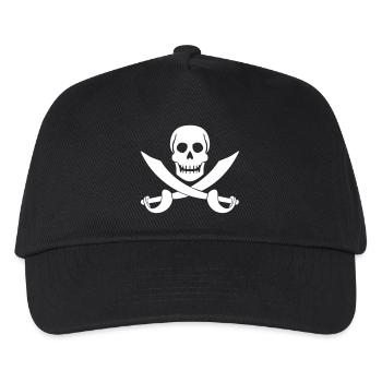 Pirate Skull Sabre Swords Skeleton Skull - Kids’ Baseball Cap - black - Front