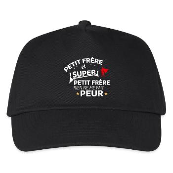 Humorous quote for heroic brother - Kids’ Baseball Cap - black - Front