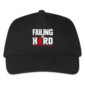 Failing is Hard Motivational Quote - Kids’ Baseball Cap - black - Front