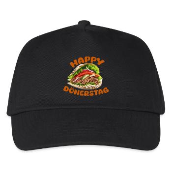 Happy Döner Kebab - Kinder Basecap - Schwarz - Vorne