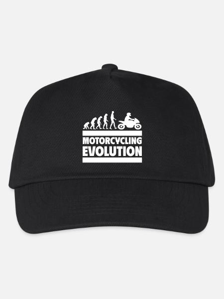 Motorrad-Evolution Perfekt für Biker und Fans - Kinder Basecap - Schwarz