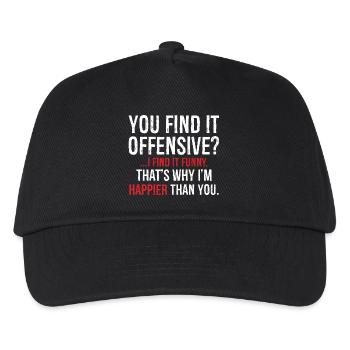 Tu le trouves je trouve ça drôle c’est pourquoi je suis plus heureux - Casquette de baseball Enfant - noir - Devant