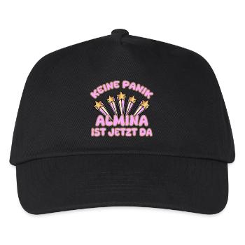 Almina als Frauenname - Kinder Basecap - Schwarz - Vorne