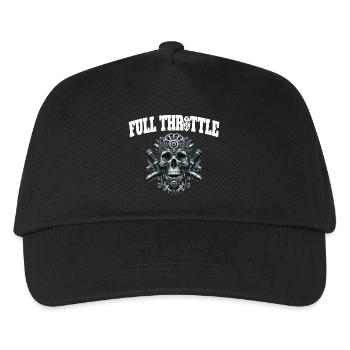 Vollgas - Full Throttle - Kinder Basecap - Schwarz - Vorne