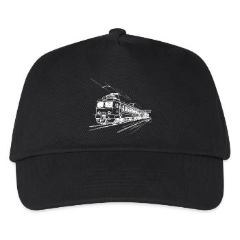 Railway Drawing - Kids’ Baseball Cap - black - Front