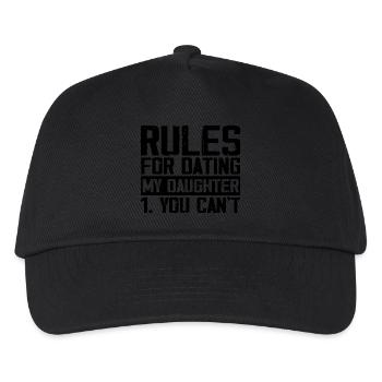 Rules for dating my daughter - Kids’ Baseball Cap - black - Front