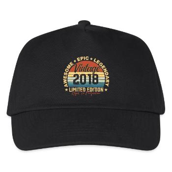 Rétro 2018 Vintage Anniversaire 2018 Cadeau 2018 - Casquette de baseball Enfant - noir - Devant